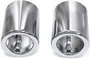 2pcs/lot Exhaust Tip Trim Cover Compatible For BMW X1 F49 F48 2019 2020 Exhaust Tip Replacement Tailtip Nozzle Muffler Tip Tuning(Silver)