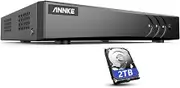 ANNKE 8 Channel 3K Lite Surveillance DVR with 2 TB Hard Disk, 5-in-1 Hybrid H.265+ CCTV Video Recorder for Home Security, AI Human/Vehicle Detection & Easy Remote Access