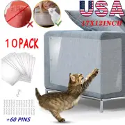 10PCs Cat Furniture Scratch Guards Couch Sofa Protector Anti-Scratch Pad Tape