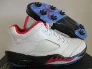 MENS NIKE AIR JORDAN V LOW RETRO 5 GOLF GOLF CLEATS SZ 7 [CU4523-100]