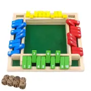 Number Educational Toys Dice Board Game Shut The Box Wooden Flaps & Dices Game