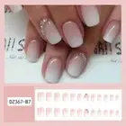 Light Pink Gradient Fake Nials French Nail Tips New Press on Nails DIY