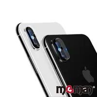 在飛比找PChome24h購物優惠-Mgman iPhone X 鋼化玻璃鏡頭保護貼-雙孔