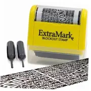 Identity Theft Protection Blockout Stamp - Roller Stamp with Pack of 1 Yellow