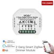Zigbee Smart Dimmer Module Mini Switch 2 Gang Switch Timing Smartlife/Tuya APP