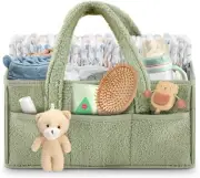 Baby Nappy Caddy Organiser, Large Diaper Caddy Organizer Wipes and Diapers, Por