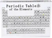Real Chemical Element Periodic Table 85 Kinds of Real Elements & Acrylic Display Stand, Easy to Hold, Remarkable Learning Tool for Science Lovers, Students, Gifts and Crafts Decoration 150x114x20mm