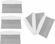 Stainless Steel Bench Scraper, Chopper Dough with White Handle, Bakeware (6 PC)