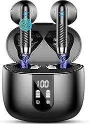 Bluetooth 5.3 Headphones Wireless Earphones Sound Earplugs with LED Power Display Charging Case in Earphones