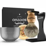 Shaving Set, Anbbas 3in1 Pure Badger Hair Shaving Brush, Be More Manly Man