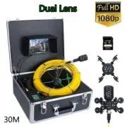 7in DVR 30M 1080P HD Dual Camera Lens Drain Sewer Pipeline Industrial Endoscope