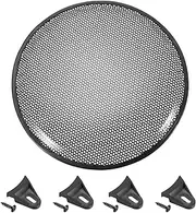 sourcing map Speaker Grill 15.2 Inch Metal Mess Subwoofer Speaker Grill Waffle Guard Protector Cover for Home, Car Audio Loudspeaker with 4Pcs Grills Clamps and 4Pcs Screws