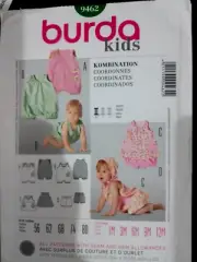 Burda Style Sewing Pattern - 9462 - Coordinates Baby 1M-12M BRAND NEW