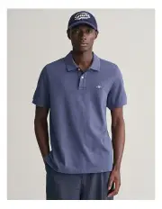 [Gant] Regular Fit Shield Pique Polo Shirt in Blue