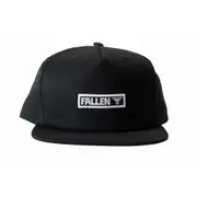 Fallen Footwear Bar Logo Hat Flat Visor 3D EVA Embroidery - Black