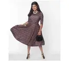 Unique Vintage Red Bias Plaid Devon Swing Dress Size 3X 20