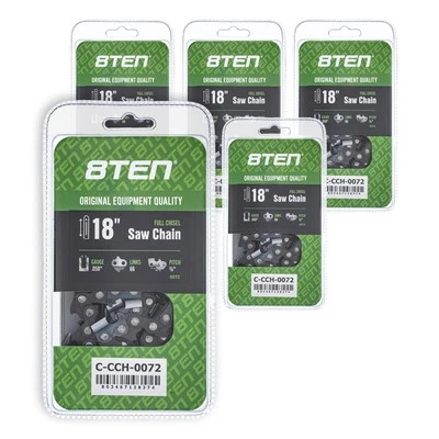 Full Chisel Chainsaw Chain 18 Inch .050 3/8 66DL for Echo Stihl Poulan 5 Pack