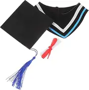 Homoyoyo 1 Set Bear Doll Graduation Costume Set with Hat Collar Certificate for Educational Milestones Promotes Roleplaying Creativity Graduation Keepsake for Stuffed Animals