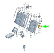 Volkswagen CC Rear Seat Backrest Left Lock 3AF885681C9B9 NEW GENUINE