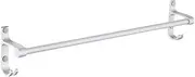 Wall Mounted Towel Rack Bathroom Towel Bar with Hook Shower Sponge Holder 48cm