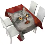 Cool Cats Designs Angry Furious Kitten Tablecloth