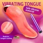 Tongue Licking Clitoris Stimulator Clit Nipple Vibrator Adult Sex Toy for Couple