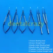 Titanium 16cm/18cm Ophthalmic Instruments Scissors+Needle Holders +Tweezers New