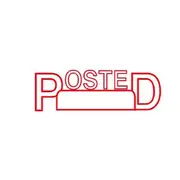 Deskmate Pre-Inked Office Stamps Posted Date Red