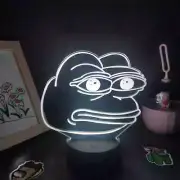 Sad Frog Pepe 3D LED Neon Lamp - RGB Night Light with Color Changing Options