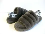 UGG FLUFF YEAH SLIDE WOMEN SANDAL CHARCOAL US 10 /UK 8 /EU 41