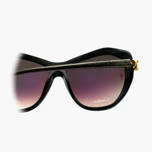 Cartier T8201074 卡地亞品牌太陽眼鏡｜復古經典美洲豹黑色貓眼大臉墨鏡 女生品牌眼鏡框【幸子眼鏡】