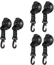 6 pcs Suction Cup Hook Wall Suction Hanger Bathroom Hooks Bathroom Suction Hangers Suction Cup Hangers for Windows Kitchen Towel Hanger Bath Robe Hook Carabiner abs Tent Travel