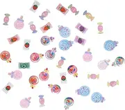 SOESFOUFU 40Pcs Cartoon Candy Nail Charms Nail Art Ornaments Cute Sweets Decorations for Women for Parties and Everyday Wear