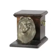 Scottish Sheepdog wooden urn with a dog Art-Dog