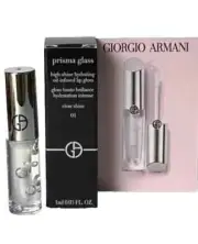 Giorgio Armani Prisma Glass Lip Gloss In 01 Clear Shine 1ml Travel Size NIB