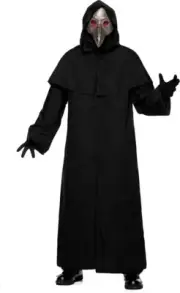 Underwraps Halloween Costume Hooded Robe Horror Spooky Creepy Killer 30546
