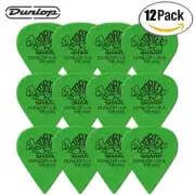 12-PACK Dunlop 412P.88 Tortex Sharp Guitar Picks - 0.88mm Green