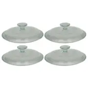 Corningware G-5C French White Clear 1.5qt Fluted Round Glass Lid (4-Pack)