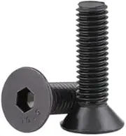 50PCS M3*20 Steel Flat Head Bolt Screws Countersunk Screw Inner Hexagon Slot Bolts Black Hexagon Socket
