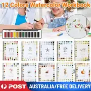 12 Colors Watercolor Workbook Beginner-Friendly Bird Animal Watercolor Workbooks