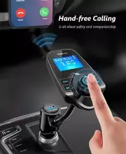 Nulaxy Wireless FM Transmitter Radio in-Car Bluetooth Adapter Car Kit.