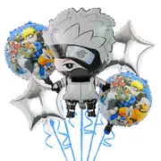 5PC Naruto Kakashi Foil Balloon Set Birthday Party Supplies Decoration