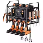 Tool Rack Electric Drill Holder Wall Mount Organizer Wrench Tools Storage Shelf