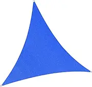 Fenteer Sail 3x3x3M Sun Cover Canopy Cloth Screen Breathable Triangle Patio Canopy for Lawn Backyard Pergola Porch Yard, Blue