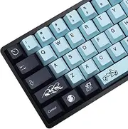 MOLGRIA GMK MIZHU Keycaps Set - 136 PBT Cherry Profile Dye Sublimation for Gaming Keyboard, Sky Blue Japanese Style for Gateron Kailh Cherry MX 104/87/74/61 60 Keyboard