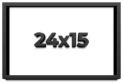 24x15 Shadow Box Frame Black | 1 inches Deep Real Wood Contemporary Shadowbox Di