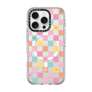 iPhone 16 Pro Clear Case MagSafe Compatible Cute Checkered by Laura Jane Illustrations