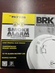 BRK PR710B SEALED SMOKE BATTERY ALARM LIFE~DETECTOR~PHOTOELECTRIC