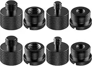 InnoGear 8 Pieces Mic Stand Adapter, 5/8 Female to 3/8 Male 3/8 Female to 5/8 Male 5/8 Female to 1/4 Male 1/4 Female to 5/8 Male Screw Thread Adapter for Microphone Stand Boom Arm Camera Tripod