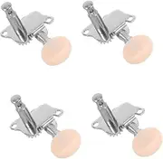 Vaguelly 4pcs Guitar Locking Tuners: 2r2l Vintage Machine Heads Ukulele Tuning Pegs Replacement Parts - for Acoustic String Instruments and Precise Gear Adjustment